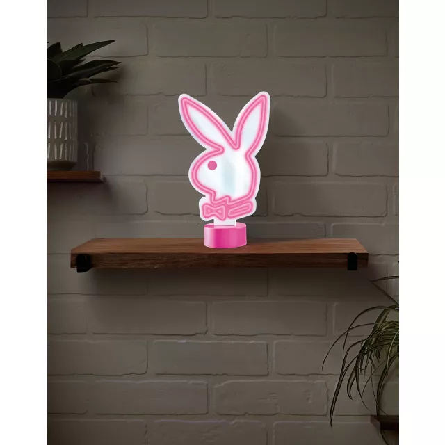 Playboy Bunny Neon Light-Up Tabletop Mirror - Spencer's