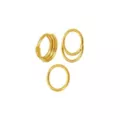 Multi-Pack Layered Gold-Tone Titanium Septum Rings 3 Pack - 16 Gauge at Spencer's