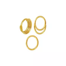 Multi-Pack Layered Gold-Tone Titanium Septum Rings 3 Pack - 16 Gauge at Spencer's