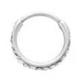 ASTM F-136 Titanium Clear CZ Silver-Plated 2-Row Hinged Hoop - 20 Gauge at Spencer's