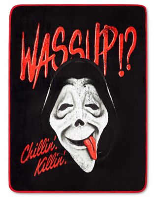 Ghost Face Wassup Fleece Blanket