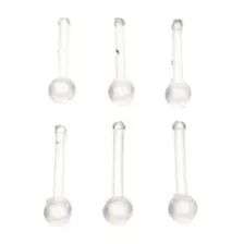 Multi-Pack Clear Bioflex Retainer Pins Nose Rings 6 Pack - 20 Gauge at Spencer's