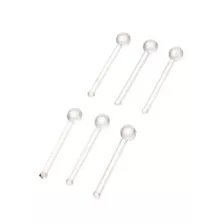 Multi-Pack Clear Bioflex Retainer Pins Nose Rings 6 Pack - 20 Gauge at Spencer's