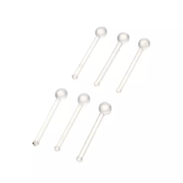 Multi-Pack Clear Bioflex Retainer Pins Nose Rings 6 Pack - 20 Gauge at Spencer's