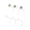 Multi-Pack Clear Crystal Bioflex L-Bend Nose Pins 6 Pack - 20 Gauge at Spencer's