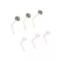 Multi-Pack Clear Crystal Bioflex L-Bend Nose Pins 6 Pack - 20 Gauge at Spencer's