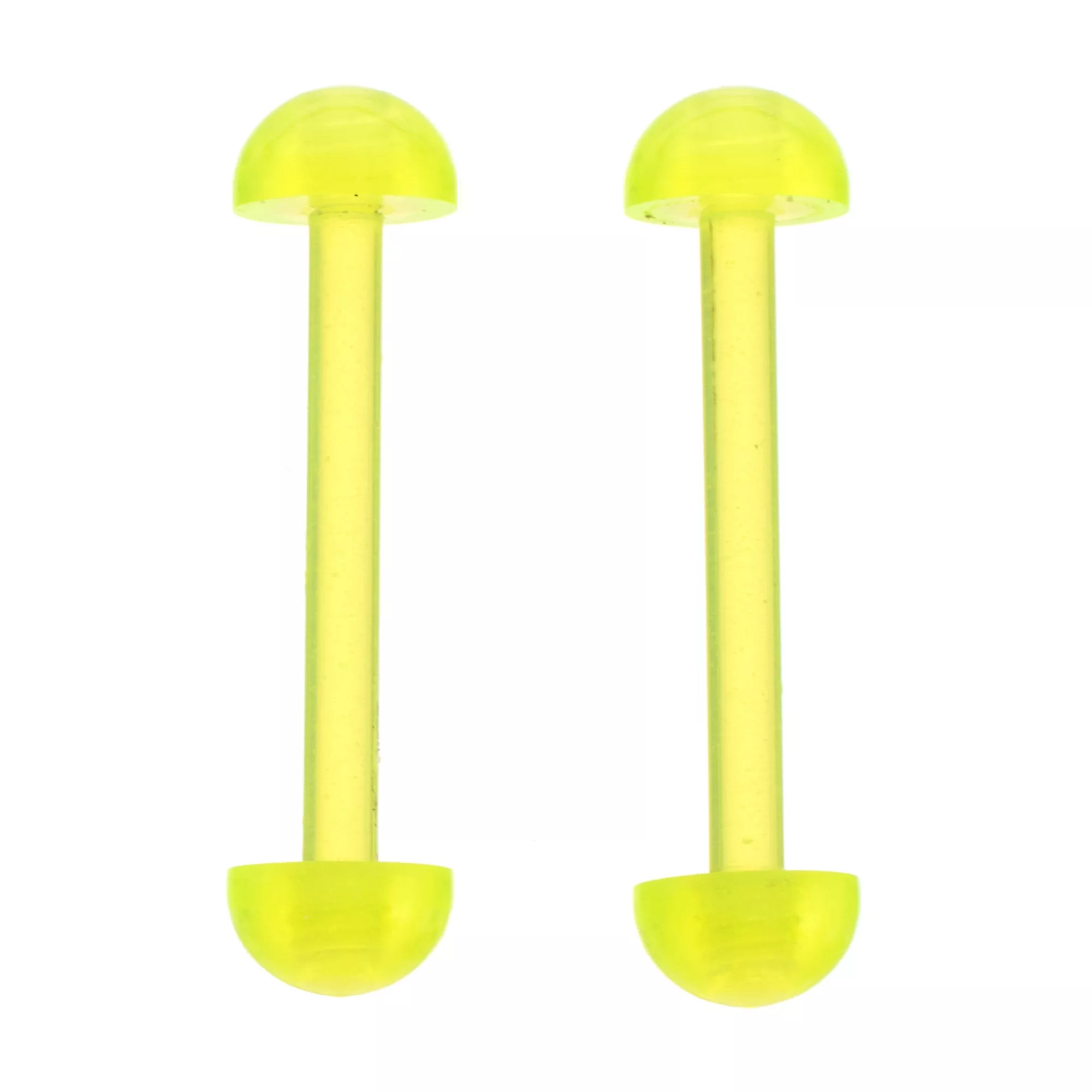 Glow in the Dark Green Bioflex Nipple Barbells