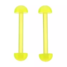 Glow in the Dark Green Bioflex Nipple Barbells - 14 Gauge at Spencer's