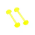 Glow in the Dark Green Bioflex Nipple Barbells - 14 Gauge at Spencer's