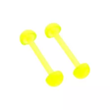 Glow in the Dark Green Bioflex Nipple Barbells - 14 Gauge at Spencer's