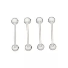 Multi-Pack Clear Bioflex Retainer Barbells 4 Pack - 14 Gauge at Spencer's