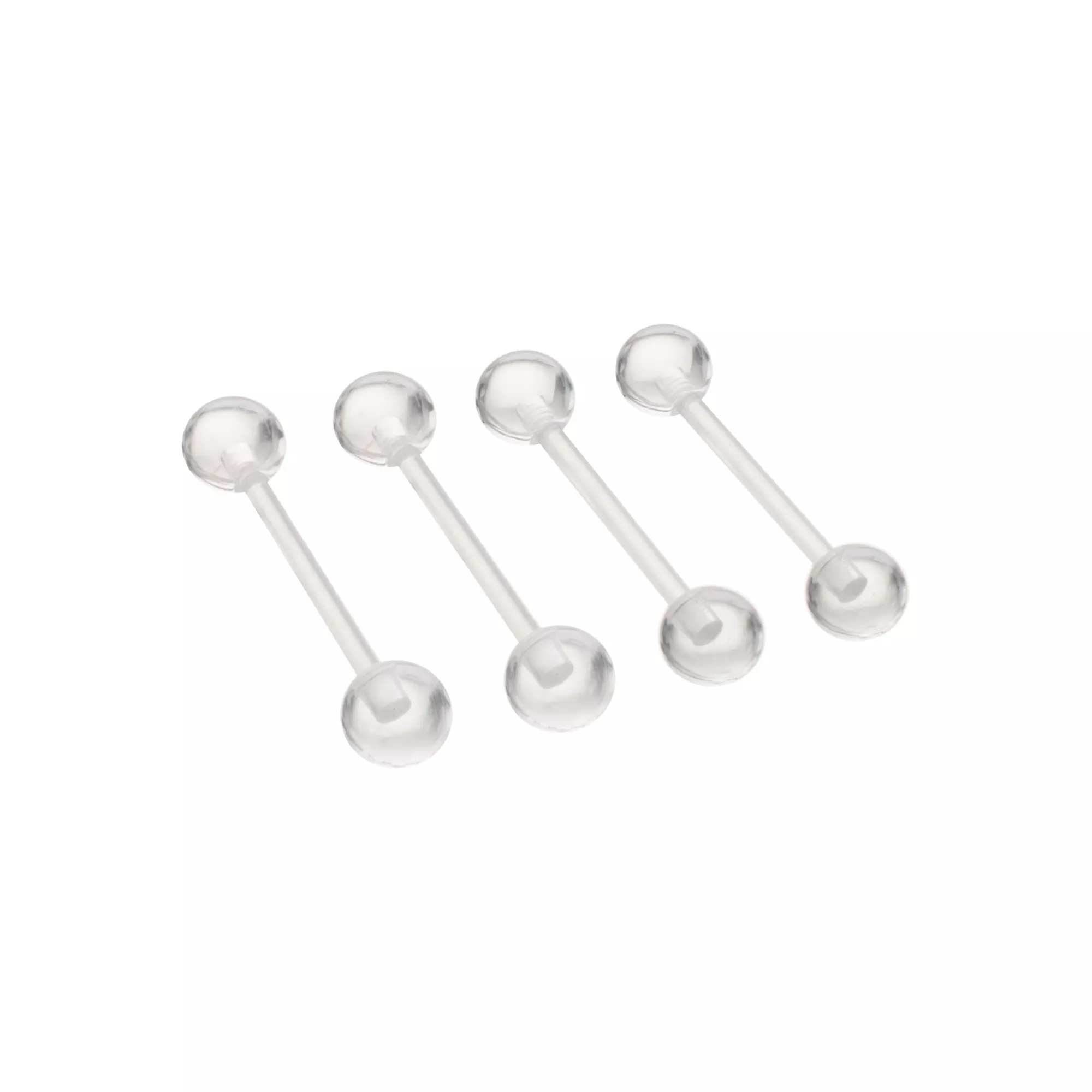 Multi-Pack Clear Bioflex Retainer Barbells 4 Pack - 14 Gauge