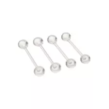 Multi-Pack Clear Bioflex Retainer Barbells 4 Pack - 14 Gauge at Spencer's