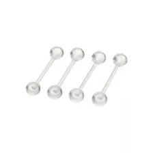Multi-Pack Clear Bioflex Retainer Barbells 4 Pack - 14 Gauge at Spencer's