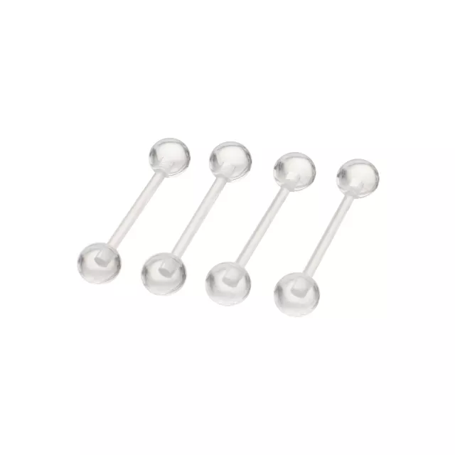 Multi-Pack Clear Bioflex Retainer Barbells 4 Pack - 14 Gauge at Spencer's