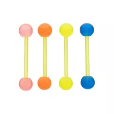 Multi-Pack Glow in the Dark Bioflex Multicolor Barbells 4 Pack - 14 Gauge at Spencer's