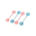 Multi-Pack Glow in the Dark Bioflex Pink and Blue Barbells 4 Pack - 14 Gauge at Spencer's