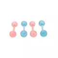 Multi-Pack Glow in the Dark Bioflex Pink and Blue Barbells 4 Pack - 14 Gauge at Spencer's