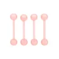 Multi-Pack Glow in the Dark Bioflex Pink Barbells 4 Pack - 14 Gauge at Spencer's