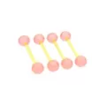 Multi-Pack Yellow and Pink Glow in the Dark Bioflex Barbells 4 Pack – 14 Gauge at Spencer's