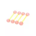 Multi-Pack Yellow and Pink Glow in the Dark Bioflex Barbells 4 Pack – 14 Gauge at Spencer's
