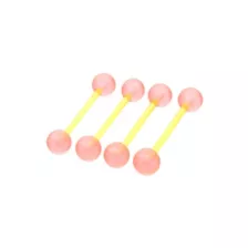 Multi-Pack Yellow and Pink Glow in the Dark Bioflex Barbells 4 Pack – 14 Gauge at Spencer's