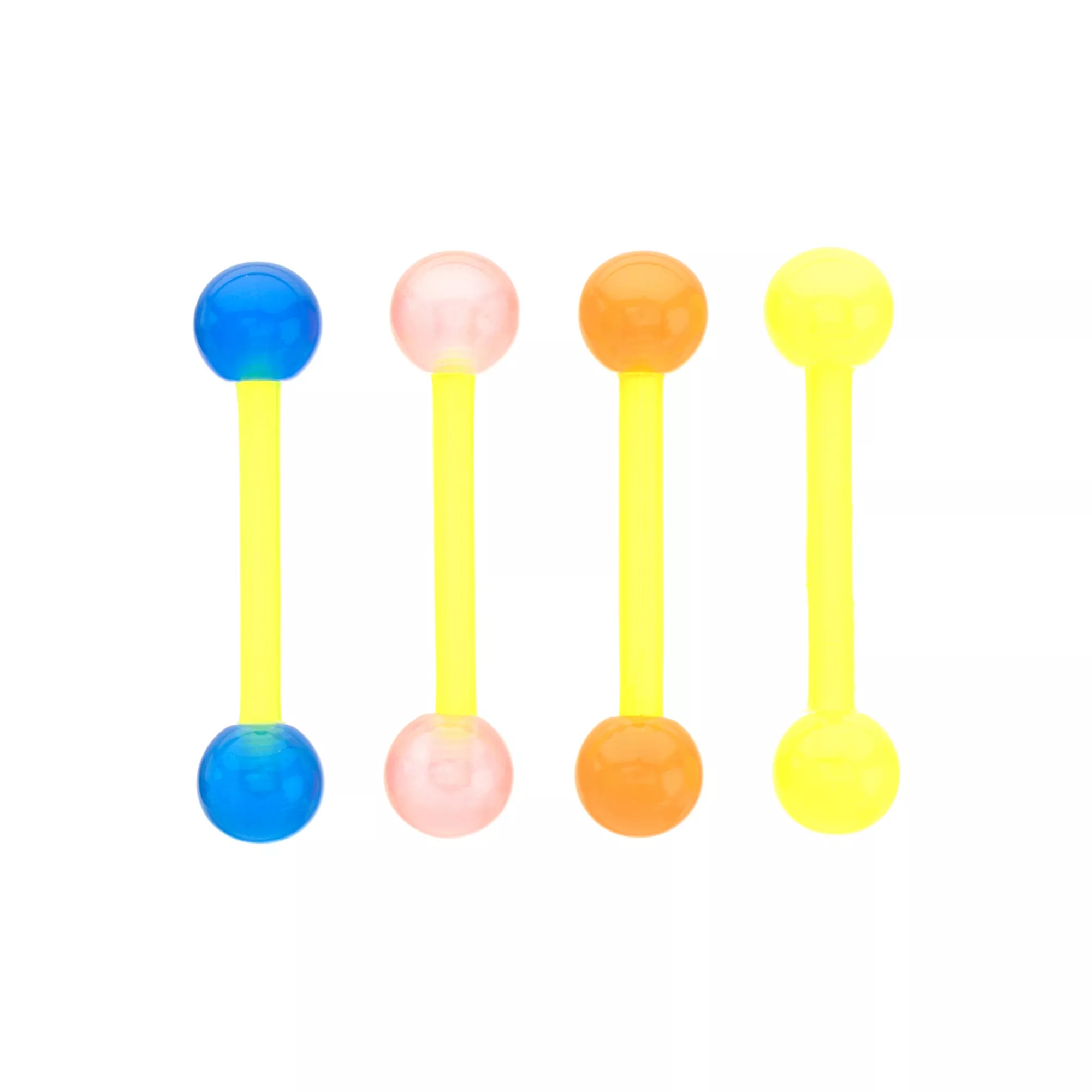 Multi-Pack Yellow Glow in the Dark Bioflex Barbells 4 Pack – 12 Gauge