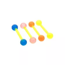 Multi-Pack Yellow Glow in the Dark Bioflex Barbells 4 Pack – 12 Gauge at Spencer's