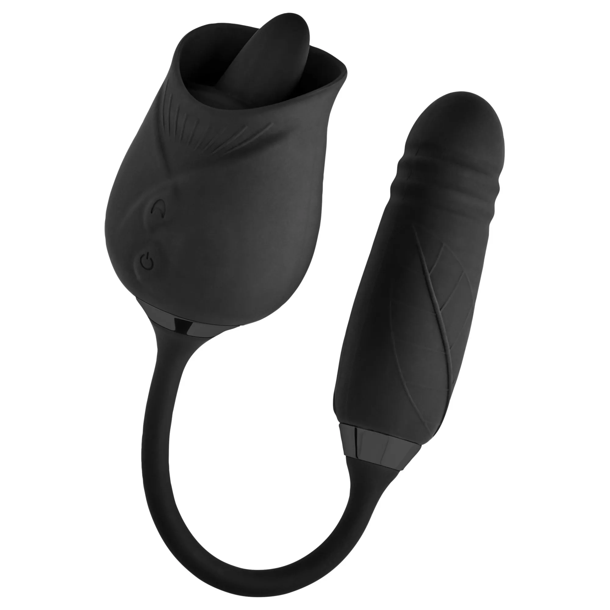 Black Secret Garden 2 in 1 Thrusting Massager - Hott Love Extreme at Spencer's
