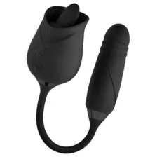 Black Secret Garden 2 in 1 Thrusting Massager - Hott Love Extreme at Spencer's