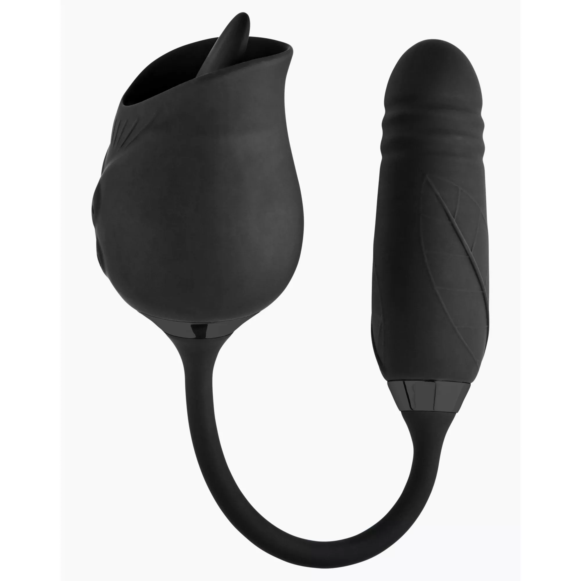 Black Secret Garden 2 in 1 Thrusting Massager - Hott Love Extreme at Spencer's