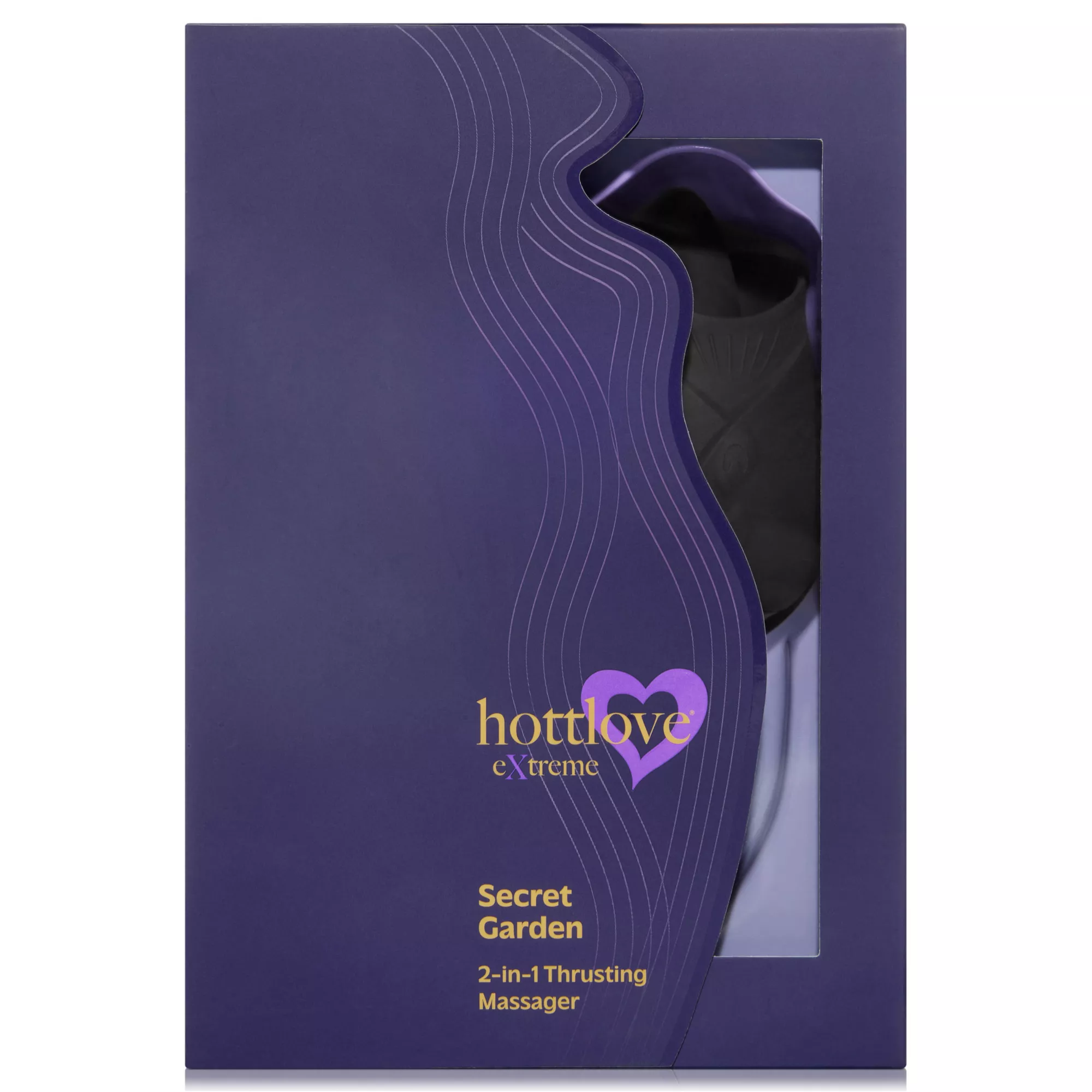 Black Secret Garden 2 in 1 Thrusting Massager - Hott Love Extreme at Spencer's