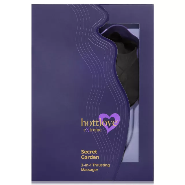 Black Secret Garden 2 in 1 Thrusting Massager - Hott Love Extreme at Spencer's
