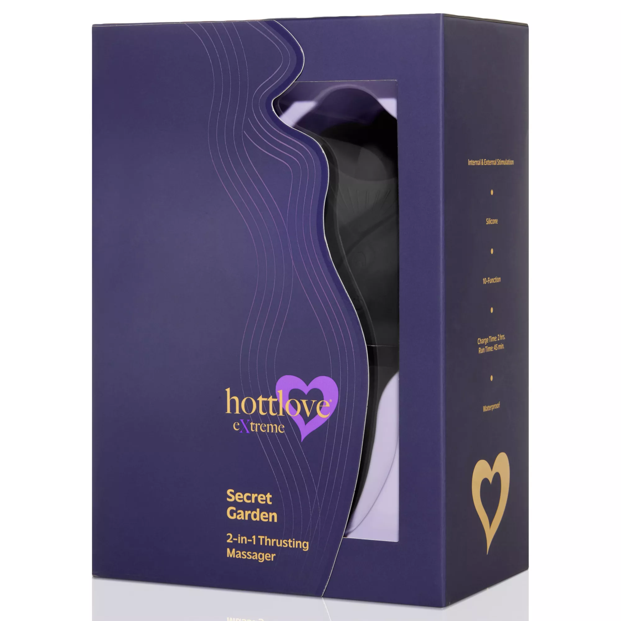 Black Secret Garden 2 in 1 Thrusting Massager - Hott Love Extreme at Spencer's