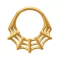 ASTM F-136 Titanium Spider Web Hinged Septum Ring - 16 Gauge at Spencer's