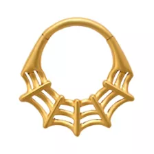 ASTM F-136 Titanium Spider Web Hinged Septum Ring - 16 Gauge at Spencer's