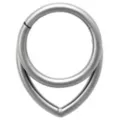 ASTM F-136 Titanium Double Hoop Hinged Septum Ring - 16 Gauge at Spencer's