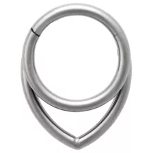 ASTM F-136 Titanium Double Hoop Hinged Septum Ring - 16 Gauge at Spencer's