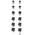 Multi-Pack Black CZ Square Silver-Tone Magnetic Fake Stud Earrings - 6 Pair at Spencer's