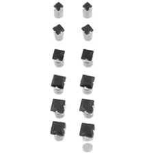 Multi-Pack Black CZ Square Silver-Tone Magnetic Fake Stud Earrings - 6 Pair at Spencer's