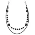 2-Row Black Heart Star Wallet Chain at Spencer's