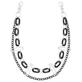 2-Row Black and Silver-Tone Cross Link Wallet Chain at Spencer's