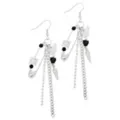 Butterfly Chain Safety Pin Dangle Earrings at Spencer's