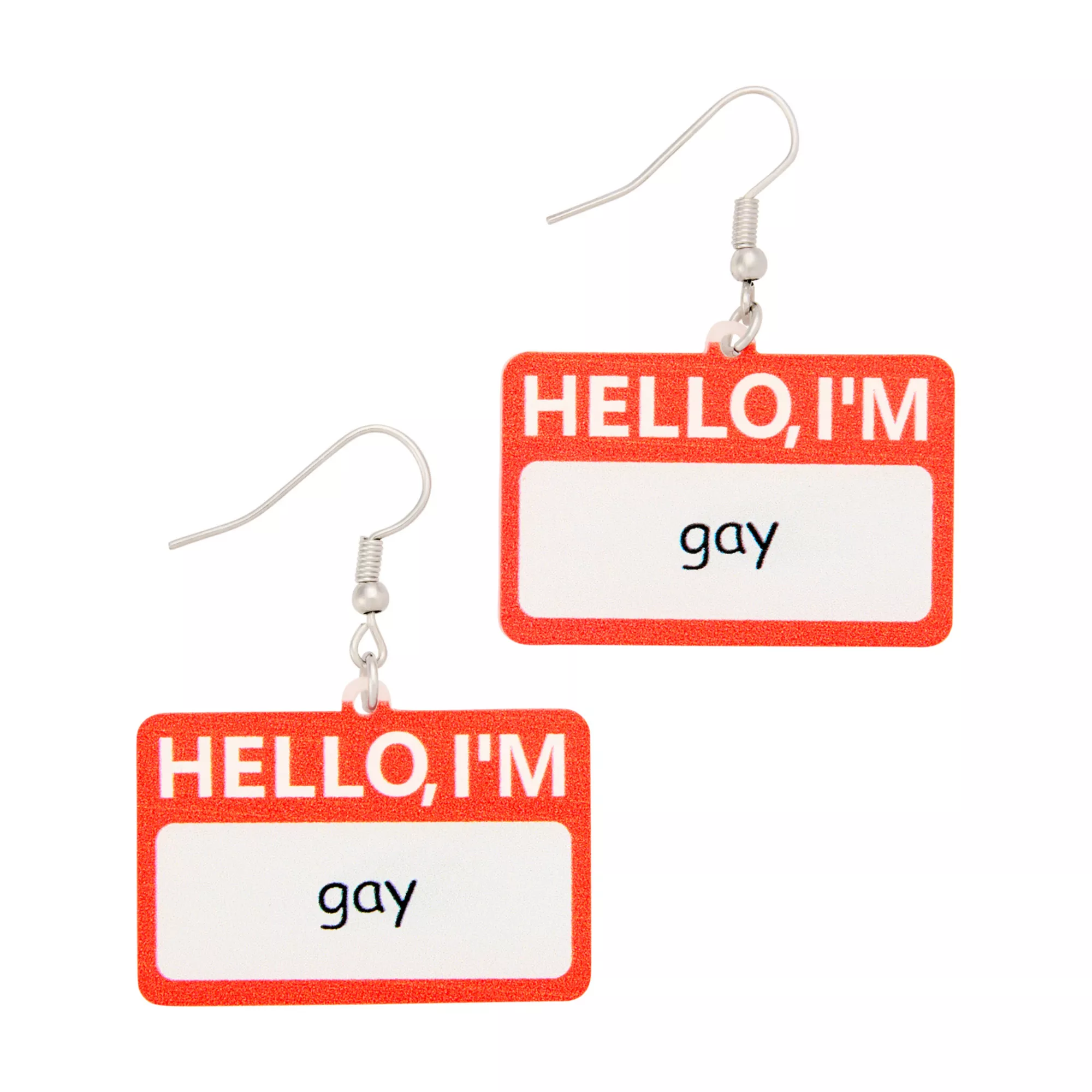 Hello I'm Gay Dangle Earrings