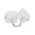 White Furry Handcuffs - Pleasure Bound at Spencer's