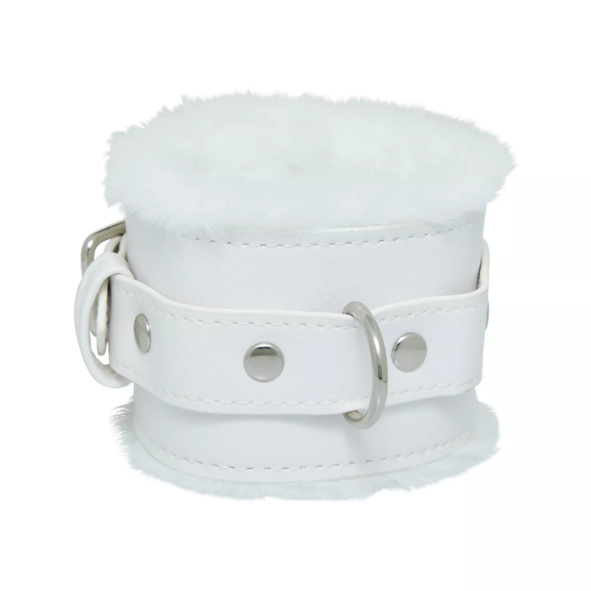 White Furry Handcuffs - Pleasure Bound at Spencer's