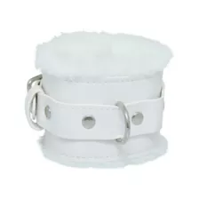 White Furry Handcuffs - Pleasure Bound at Spencer's