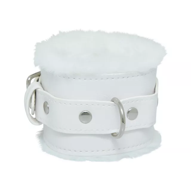 White Furry Handcuffs - Pleasure Bound at Spencer's
