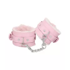Light Pink Furry Handcuffs - Pleasure Bound at Spencer's