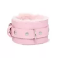 Light Pink Furry Handcuffs - Pleasure Bound at Spencer's